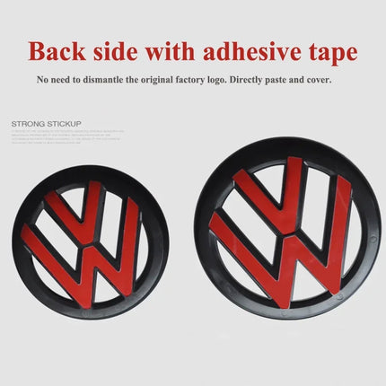 2pcs ABS Car Front Grill Emblem Rear Trunk Badge Logo for Volkswagen VW Golf 5 6 7 7.5 8 MK5 MK6 MK7 MK8 Polo Passat B8 Sticker
