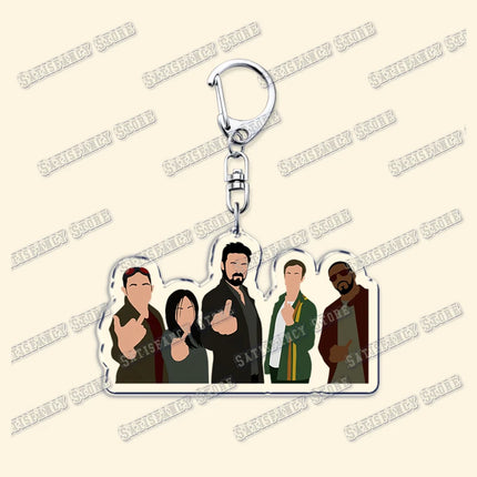 Popular TV Show Keychains Homelander Billy Butcher Starlight Vought Key Chain Ring for Bag Superhero Keyring Jewelry Fans Gifts