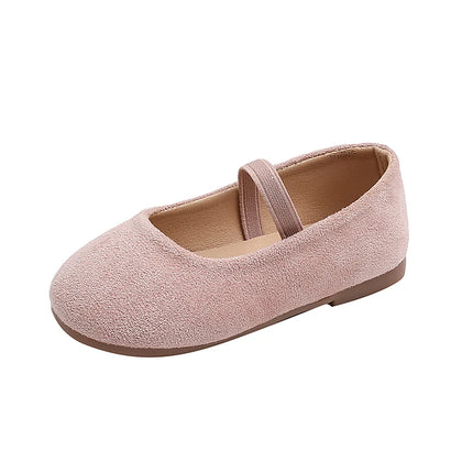 New Girl Dresses Casual Shoes Simple Fashion Children Leather Shoes Solid Color Spring Autumn Kids Princess Ballet Flat Shoes