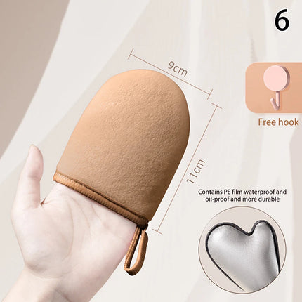 Reusable Body Self-Tanning Glove Cream Lotion Mousse Body Cleaning Glove Double-Sided Prevents Sticky Hands Applicator Self Tan