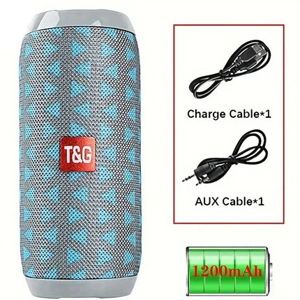 TG117 Portable Bluetooth Speaker Outdoor Wireless Woofer Free Call /FM/TF Card/USB Flash Drive Connect Mobile Phone/Tablet/TV