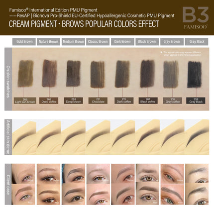 FAMISOO 5ML Eyebrow Tattoo Ink Professional Pigment for Eyeliner Black Tattoo Microblading Paint Ink For Semi Permanent Makeup