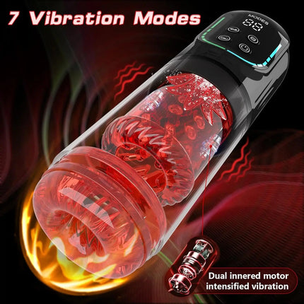 Male Masturbator Automatic Heating Suck Masturbation Cup Vibrator Pussy Pocket Sex Machine Sex Dool Toys For Men Adult Goods18