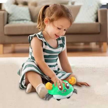 Inertial Crawling Crab Pet Baby Sensory Toy Development Cartoon Cute Toddler Interactive Montessori Walking Toy Gift 1 2 3 Years
