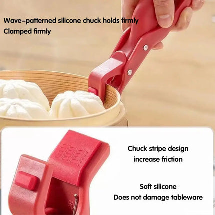 Multi-Purpose Anti-Scald Bowl Holder Clip Solid Color Color Anti 2 Scalding Home Clip Tools Silicone Kitchen