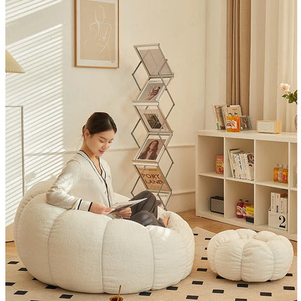 Lazy Sofa Sofa Chair balcony Leisure sleep Sofa living room sofas Modern easy chair small Sofa with Stool Bedroom Furniture