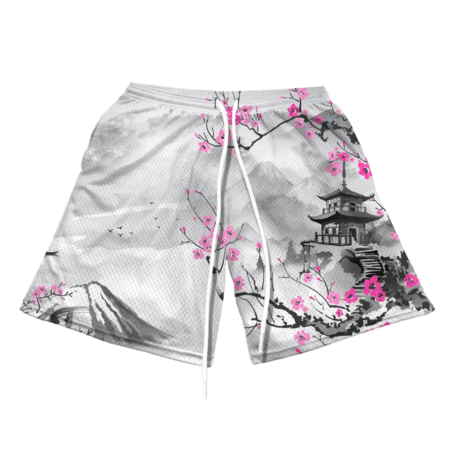 Street Sports Shorts Harmony Temple Print Graphic Men's Shorts Basketball Shorts Training Breathable Fashionable Casual Shorts