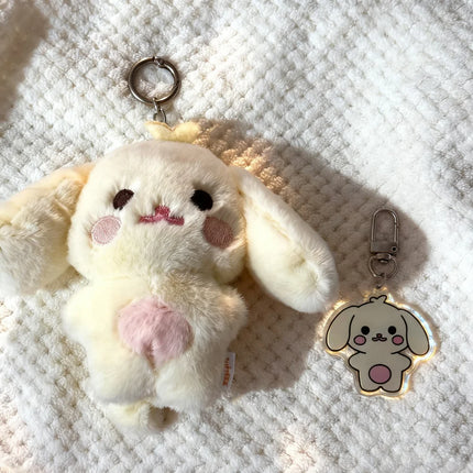 2pcs Kpop Ateez Aniteez Cartoon Character Plush Pendant with Acrylic Keychain Keyring San Bag Accessories Fans Gift Collection
