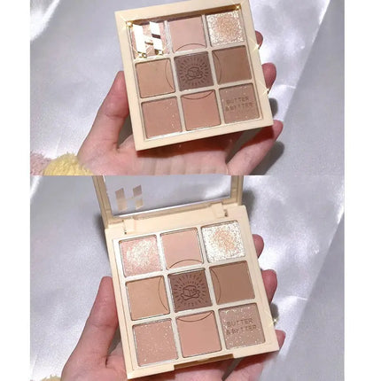 DIKALU Nine Color Eyeshadow Tray Nine Palace Grid Matte Pearl Summer Milk Tea Purple Peach Pink Fresh Niche