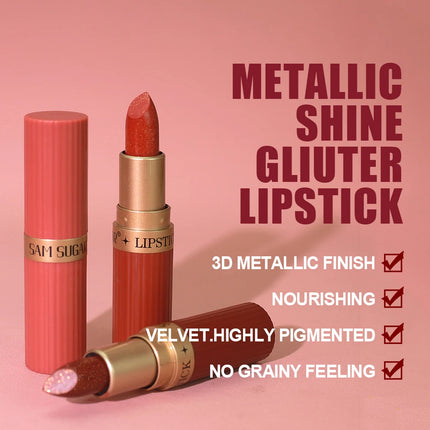 SAM SUGAR 6 colors chocolate bar lipstick makeup pearl matte matte not easy to fall out matte waterproof lipstick