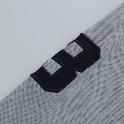 Long Sleeve Pure Cotton Polo Shirt Men's Embroidered Polo Neck T-Shirt Casual Spring Autumn British Style Loose Fit Solid Color