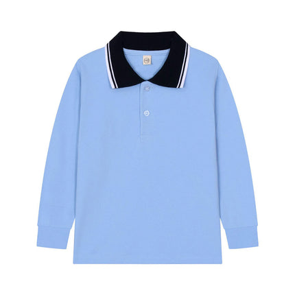 Kids T-Shirt Baby Boys Toddler Polo Shirts For Children's Clothing Boys Clothes Cute Korean Polos Striped White Blue Summer Tops
