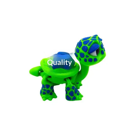 Simulated Turtle Model Plastic 3D Printed Cartoon Animal Toy Home Desk Decoration for Kids Learning Display