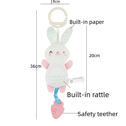 New Soft Stuffed Animal Rattle Hand Grip Baby Toys Shaker Crinkle Squeaky Sensory Travel Accessories for Toddler Toy Gifts