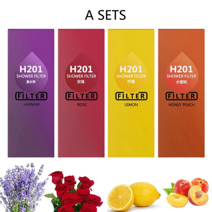 Scented Shower Head Filter,Water Softener, Soft& Improve Hair / Skin Fragrance Chlorine Removal,Bathroom Accessories