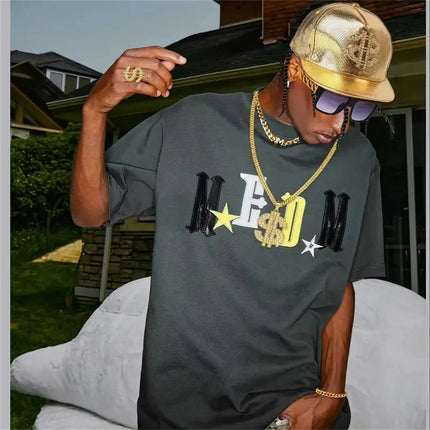 Hip Hop Costume Dollar Necklace Ring Cool Rock Costume Adjustable Dollar Sign Pendant Necklace Hip Hop Dollar Ring for Men Women