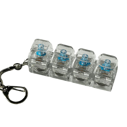 4/9 Keys Stress Relief DIY Button Keycap Fidget Keychain Toys Gift Mechanical Keyboard Axis Tester LED Keyboard Key Toy