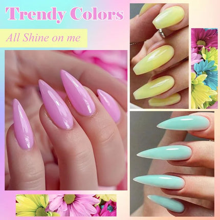 6pcs Jelly Gel Nail Polish Set All-Season Nails DIY Nail Art UV/LED Painting Varnish Gel Manicure Kit Long Lasting Nail Supplies