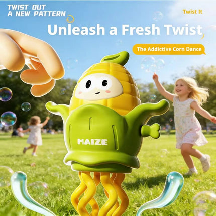 Magic Dancing Corn Toy, Wind-Up Twisting Corn Toy for Stress Relief, Early Education Educational Toy for Infants and Toddlers Learning to Crawl