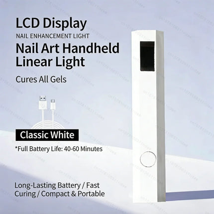 Handheld UV Light for Gel Nails Portable UV Nail Lamp Rechargeable LED Nail Lamp for Nails Art Desk Stand