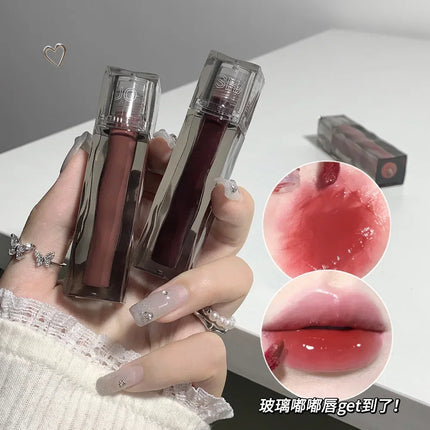 6 Colors Lip Gloss Waterproof Mirror Jelly Lip Glaze Water-light Long Lasting Moisturising Glossy Red Tint Lips Makeup Cosmetics