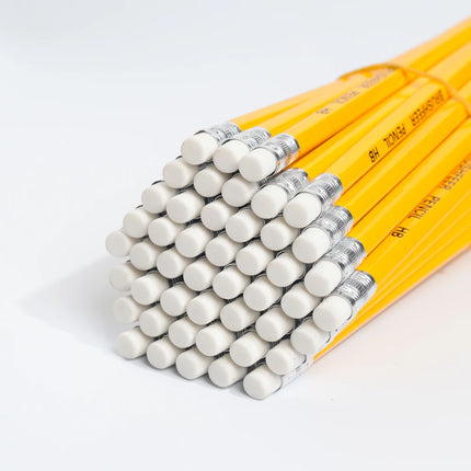 Yellow Wooden HB Pencils with Erasers for School Office Art Drawing  Bulk Pack of 100/50/30/20/10 Pcs for All Your Writing Needs