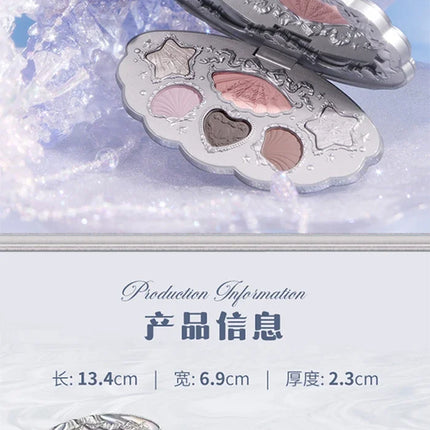 Flower Knows Shells Jewel Collection 6Colors Eyeshadow Palette Matte Pearl Sea Metallic High-Pigment Long-lasting Makeup