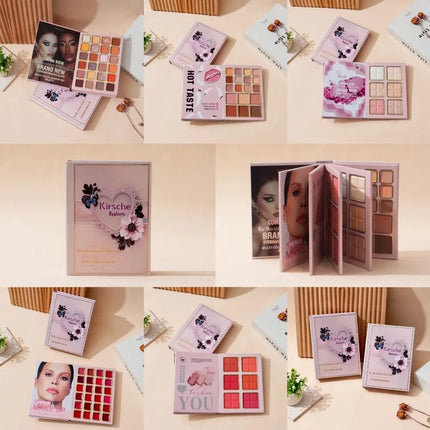 5-Layer Folding Eyeshadow Palette Book Shaped Portable Eye Shadow Palette Easy Apply Long-Lasting Makeup Palette Book Blush