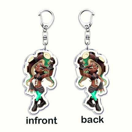 Popular Video Game Keychains for Accessories Bag Keyrings Marina Ida Inklings Pearl Houzuki Marie Octoling Jewelry Gamer Gifts