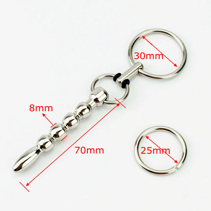 Metal Urethral Catheter Sounding Beads Penis Plug Dilator Horse Eye Stick Urethral Plug SM Adult Sex Toys For Men Masturbators
