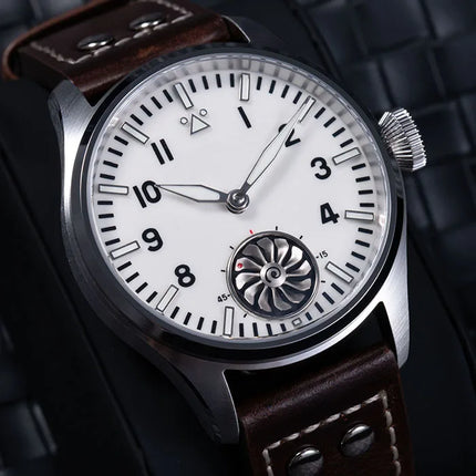Hruodland 2026 new retro pilot 43MM men's manual mechanical watch ST3620 sapphire waterproof 10Bar BGW-9 reloj hombre