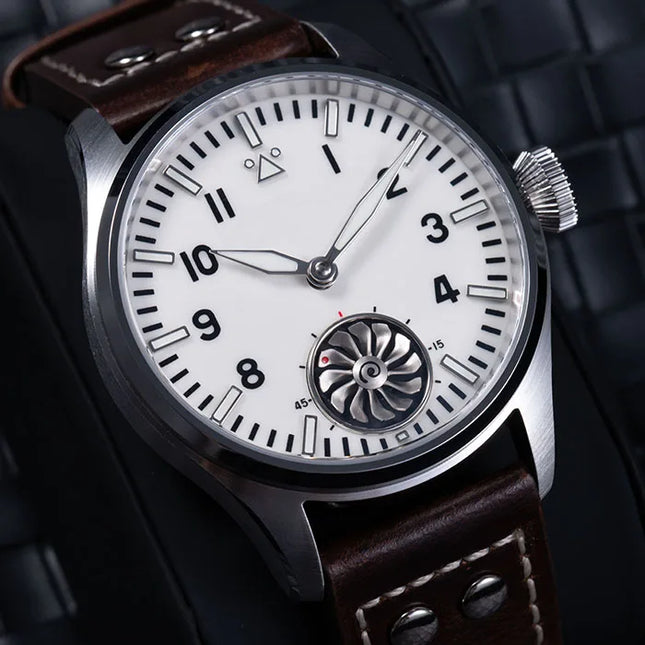 Hruodland 2026 new retro pilot 43MM men's manual mechanical watch ST3620 sapphire waterproof 10Bar BGW-9 reloj hombre