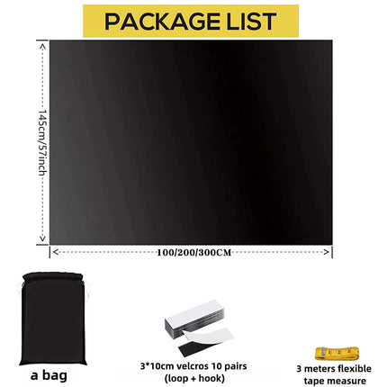 100 Blackout Darkest House Blackout Window Privacy Film Tint Anti Look Cover Glass Window Cloth Car Stickers Light Block Sticker