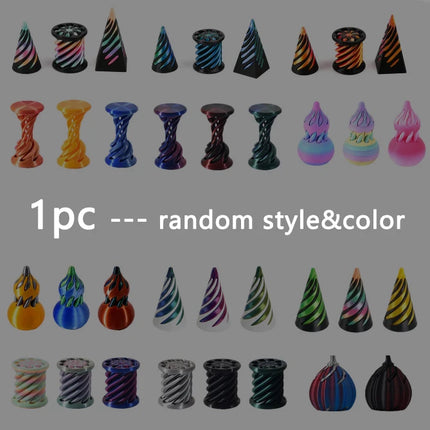 3D Printing Pyramid Dragon Fidget Toys Cone Passthrough Sculpture Spiral Antistress Animal Model Stress Relief Decompression Toy