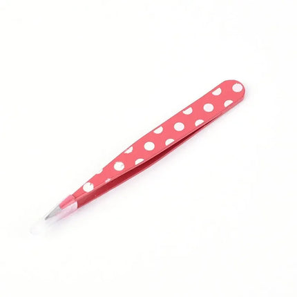 Mini Hair Removal Tweezers Stainless Steel Eyebrow Tweezers Pink Point White Tip Point Face Harmless Makeup Beauty Tool