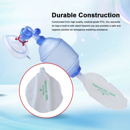 Califed First Aid Equipments PVC Manual Resuscitator Outdoor Rescue Tools Suitable For Infant Child And Adult