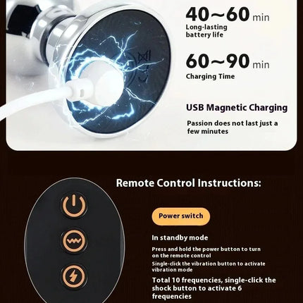 Electroshock Anal Vibrator Microcurrent Stimulation Remote Vibrating Butt Plug Prostate Massager Adult Women Men Anal Sex Toys