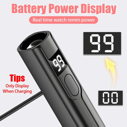 365nm UV LED Flashlight USB Rechargeable Lantern Mini Portable Nail Lamp Money Detector Lamp Urine Stains Detector Light
