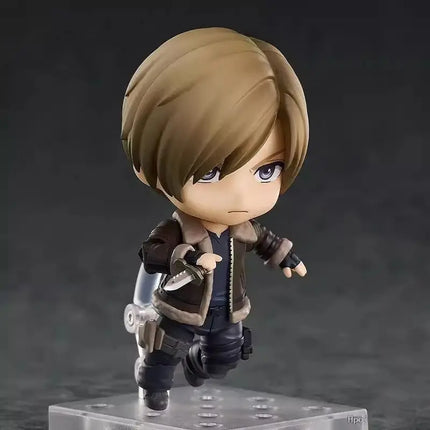Anime #2761 #2337 Q Version Ada Wong & Leon S. Kennedy Statue Set Swappable Faces Movable Joints Desktop Decor Gifts Collectible
