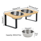 Elevated cat bowls