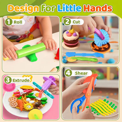 Play Dough Tool Set Kids DIY / Kit Outils Pâte Modeler Enfants DIY