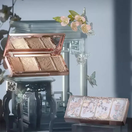 Flower Knows Makeup Butterfly Cloud Collar Collection Embossed Highlight&Contour Luminador Contouring Kit Palette Face Powder I