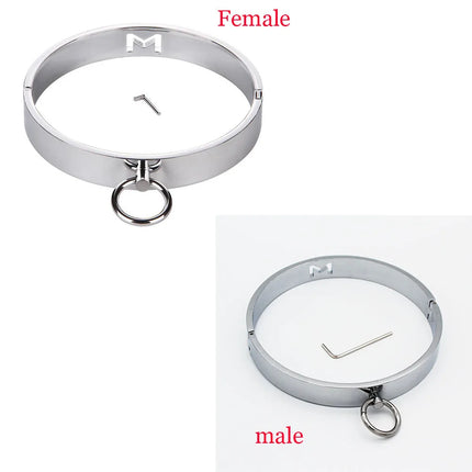Metal Handcuffs Wrist Ankle Cuffs Locking Neck Collar Posturte Slave Bondage SM Spreader Bar Shackles Adult Sex Toys Men Women