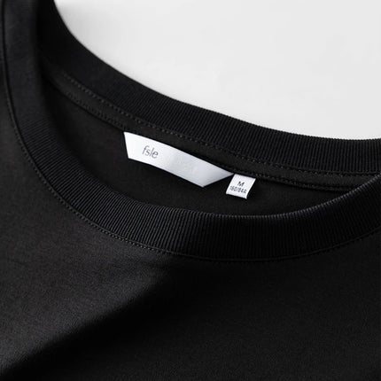 FSLE 100% Cotton Short-Sleeved T-Shirt Women'S Spring Summer New Round Neck Straight White Black Top For Women