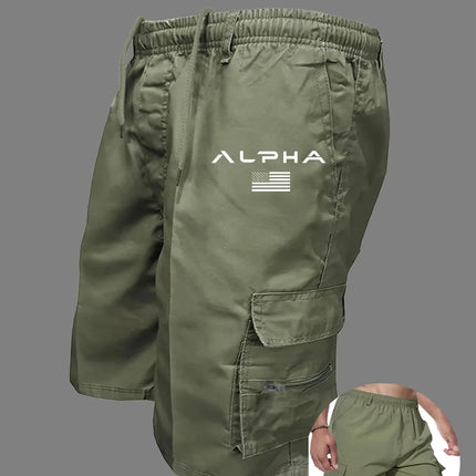 American Flag Printed Cargo Shorts Independence Day Eagle Shorts Summer Cargo Work Camping Multi-pocket Short Pants Streetwear
