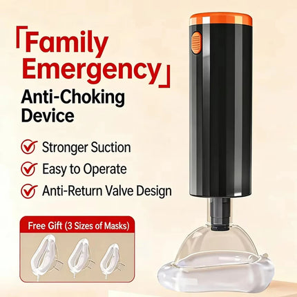 Auto Choking Rescue Device Strong Airway Suction Rescue Device Portable Anti Choking Device First Aid Kit for Kids and Adults