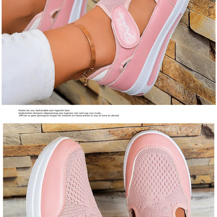Designer Women Sneakers Wedge Tennis Shoes Red Blue Canvas Women Casual Shoes Ladies Platform Vulcanized Shoe Hollow Out Shoes