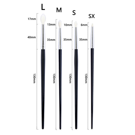 Tapered Crease Brush Large Small and Medium-sized Crease Makeup Brush Eyeshadow Crease Makeup Tool 100% Goat Hair & Copper Tube