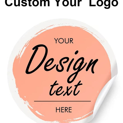 500pcs / Set Custom Stickers Personal Design Square Round Waterproof Logo Stickers for Wedding Company Christmas Gift Packaging
