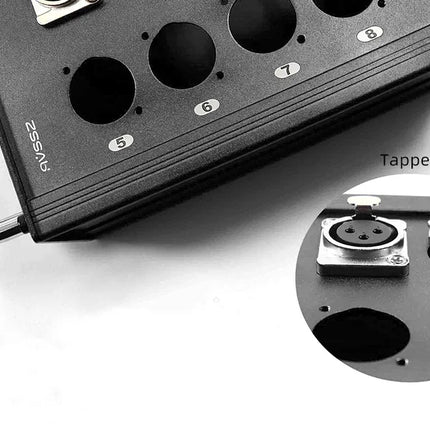 Multi-channel Al alloy Cable Blank Cable Box 16/24/32 Channels for Stage Mobile Audio XLR Male Female Audio Signal Cablebox hole